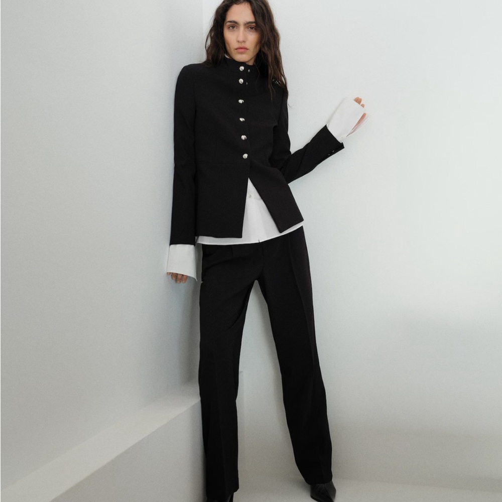 Mango Black Blazer Timeless Suit Jacket